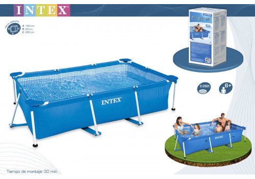 28271 Каркасный бассейн Intex Rectangular Frame Pool, 260 х 160 х 65 см