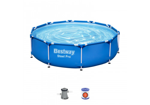 56679 Bestway Круглый каркасный бассейн 305х76см + фильтр-насос